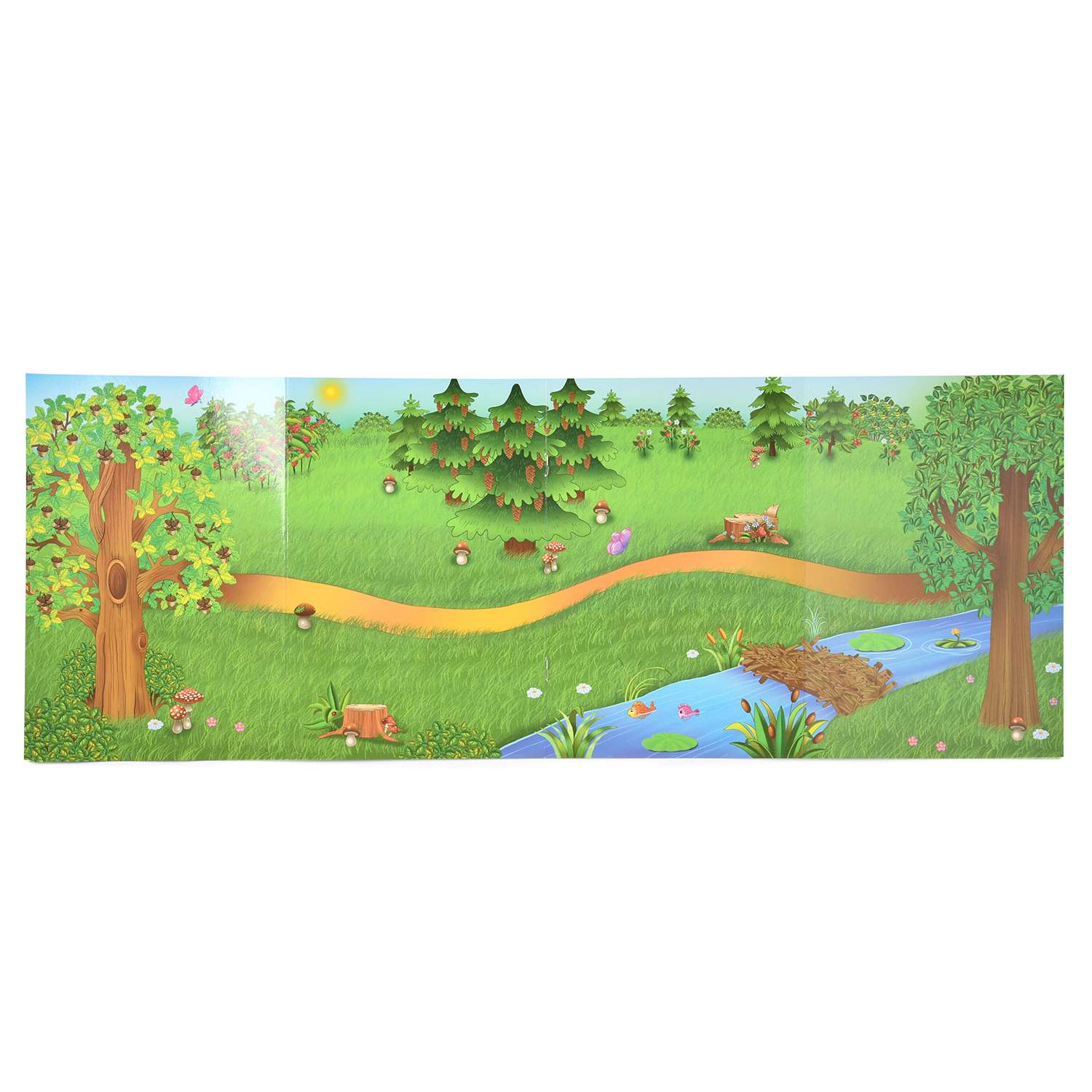 Наклейки многоразовые Росмэн Панорамка-игра Лесные животные - фото 3