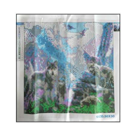 Алмазная мозаика Seichi Стая волков 30х30 см