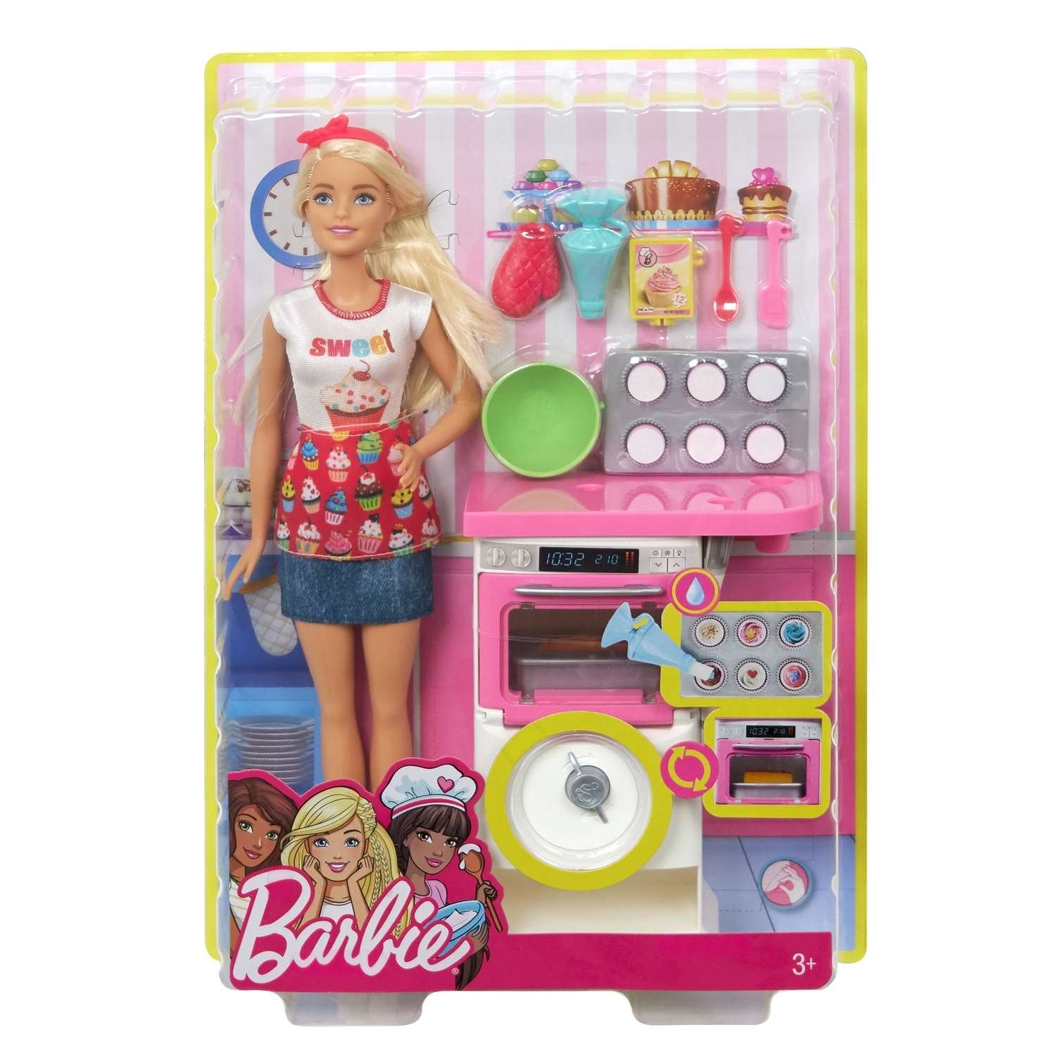 Кукла Barbie Пекарь с набором для выпечки FHP57 FHP57 - фото 2