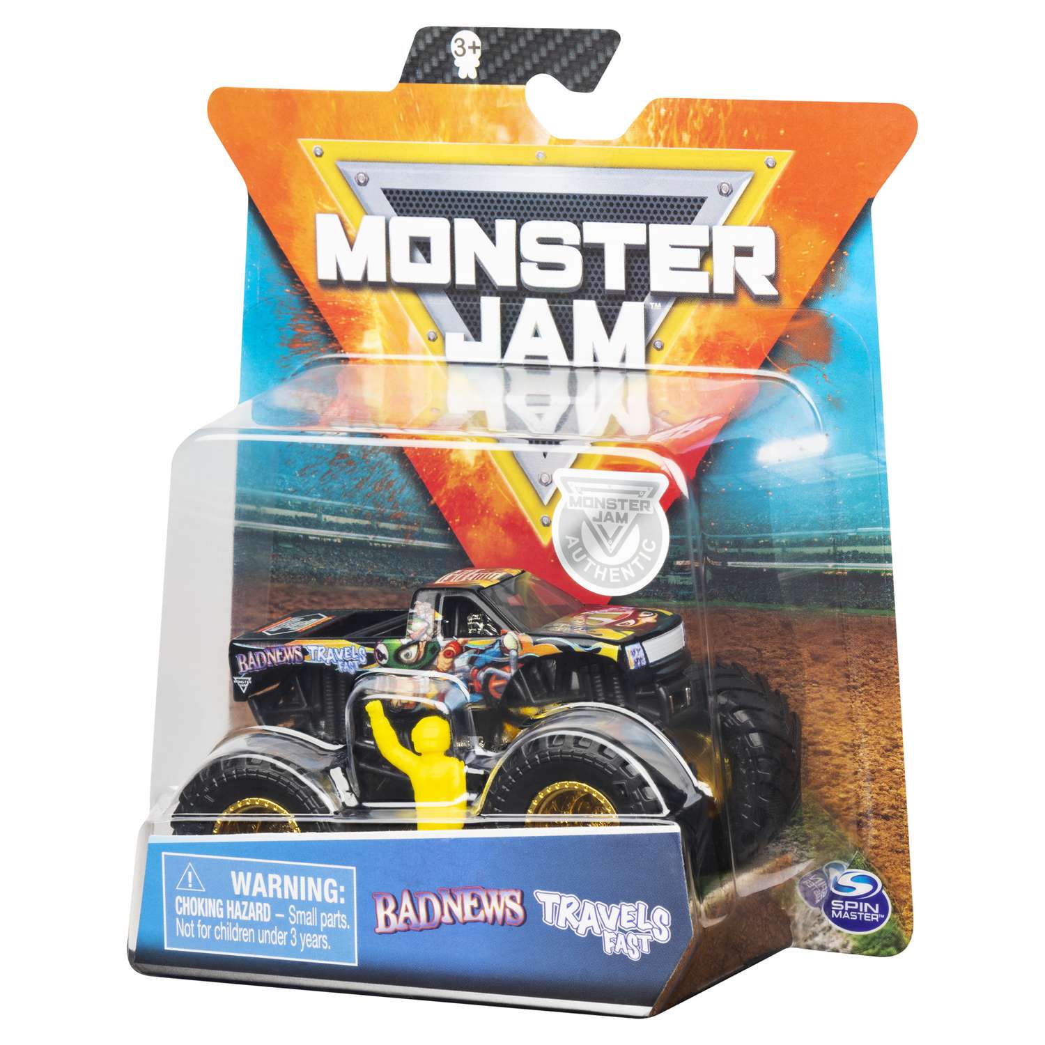Машинка Monster Jam 1:64 BadNews Travels Fast 6044941/20116895 6044941 - фото 3