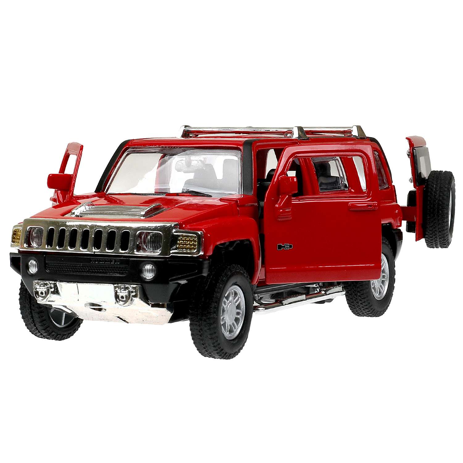 Автомобиль Технопарк Hummer H3 красный 380129 - фото 5