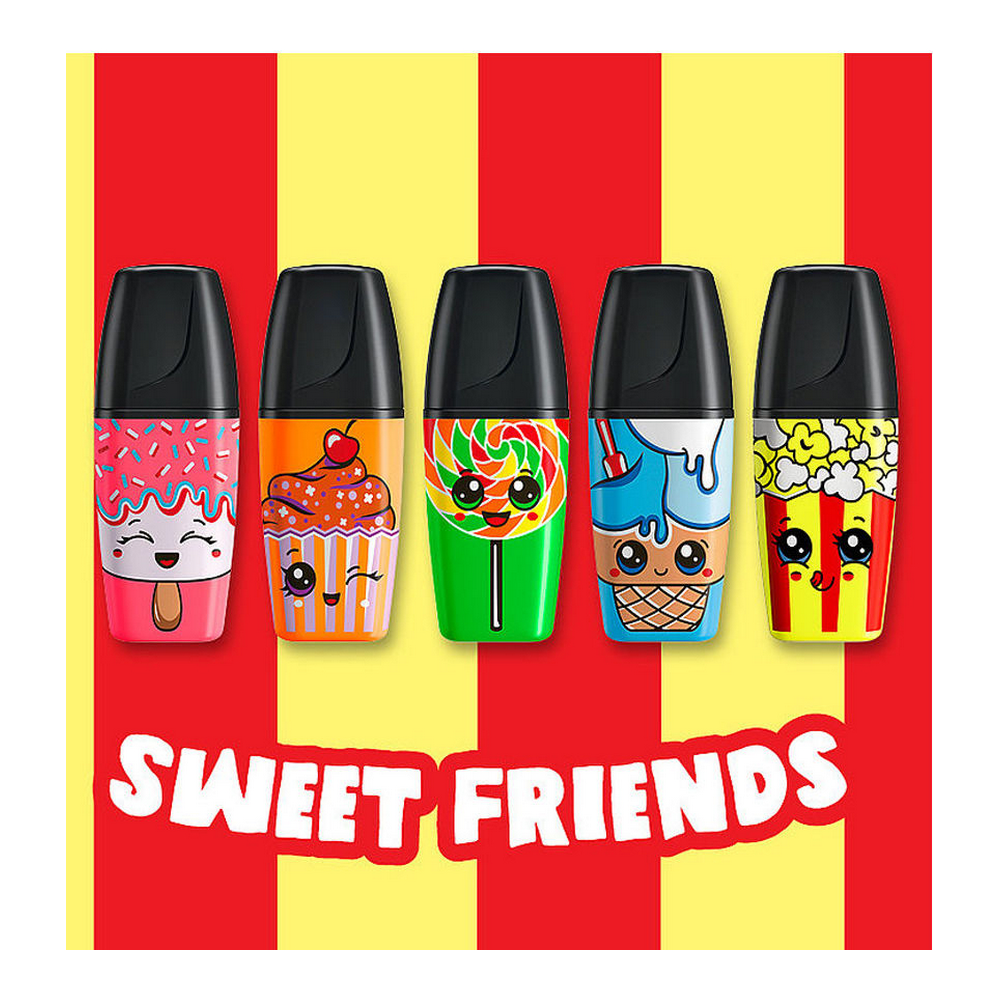 Текстовыделитель STABILO Boss mini Sweet Friends 3 цвета 07/03-58 - фото 8