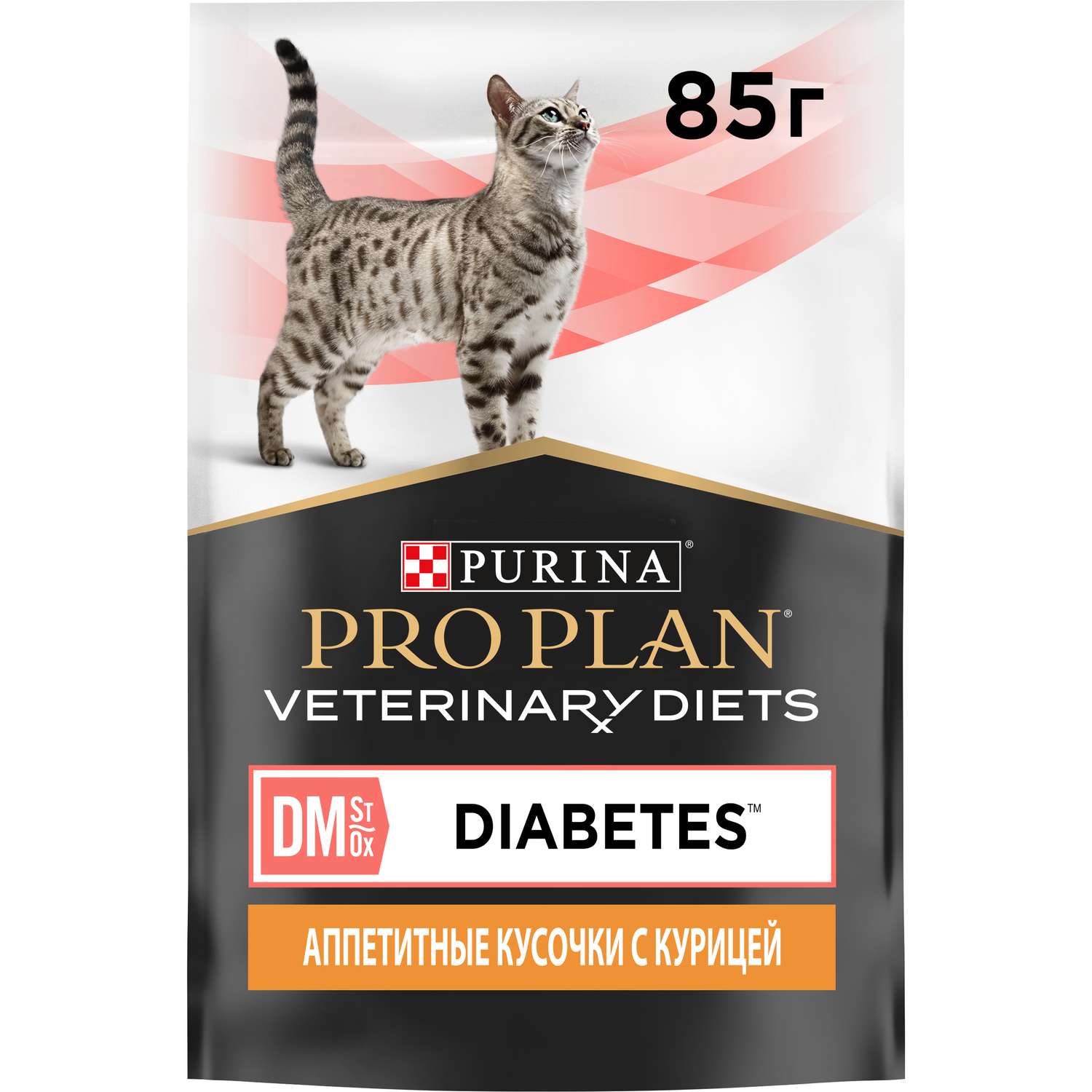 Корм для кошек Purina Pro Plan Veterinary diets 85г с курицей при сахарном диабете влажный в соусе - фото 2