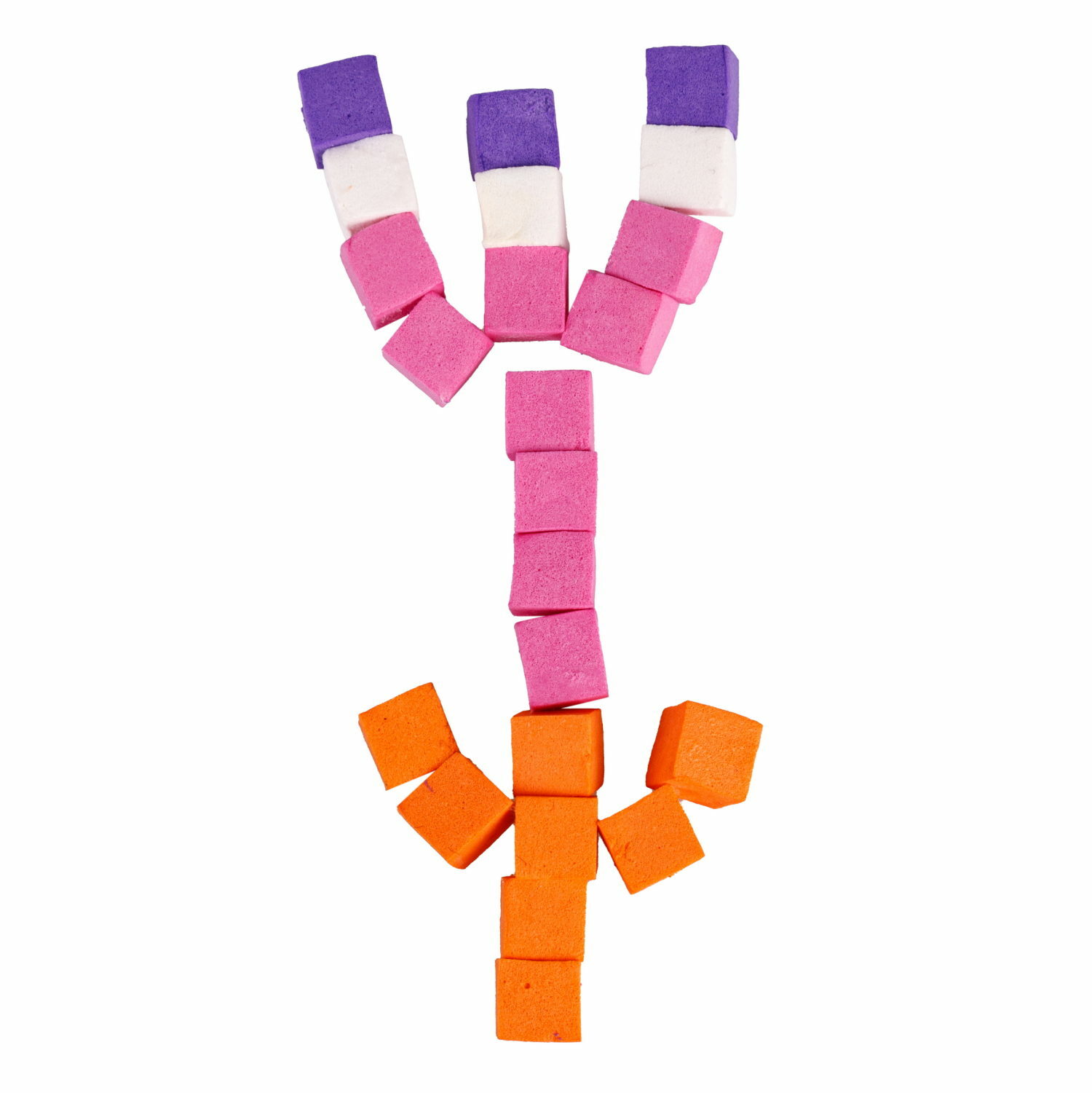 Конструктор пластилин 1TOY Gummy blocks антистресс с разноцветными кубиками - фото 7