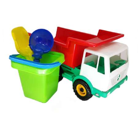 Набор игрушек для песочницы TOY MIX 6 предметов Машинка Формочки Лопатка Ведро