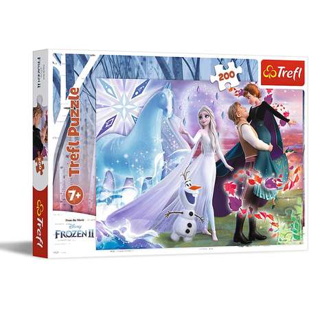 Пазл Trefl Волшебный мир сестер / Disney Frozen 2 / 200 элементов