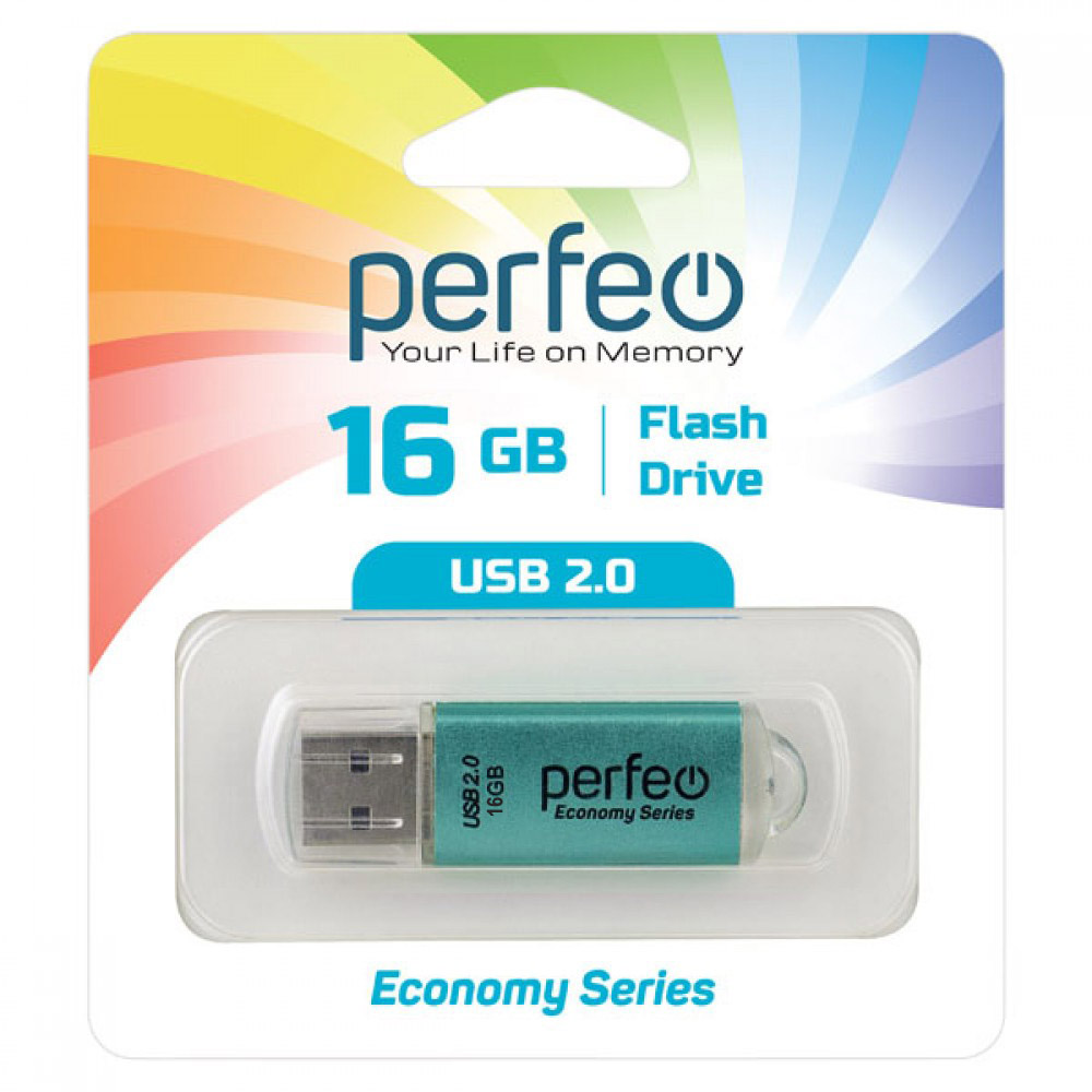 USB флешка Perfeo 16GB E01 Green economy series - фото 1