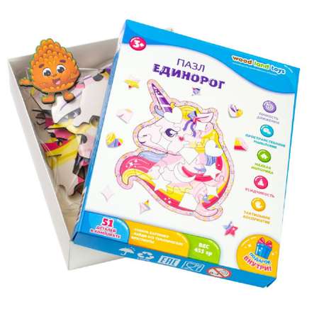 Пазл WOODLANDTOYS «Единорог» деревянный w147-202t