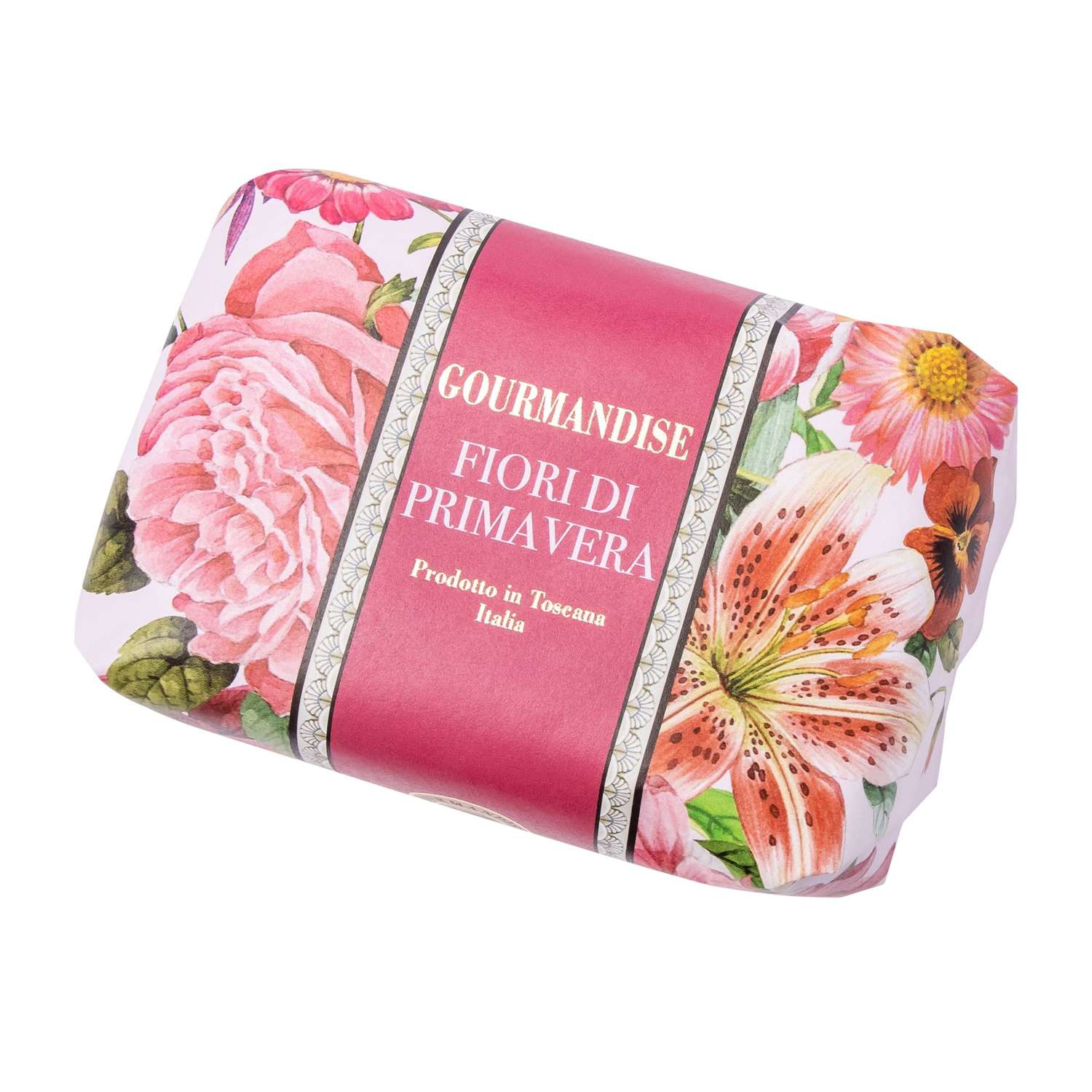 Мыло GOURMANDISE натуральное парфюмированное Весенние цветы 200 г - фото 1