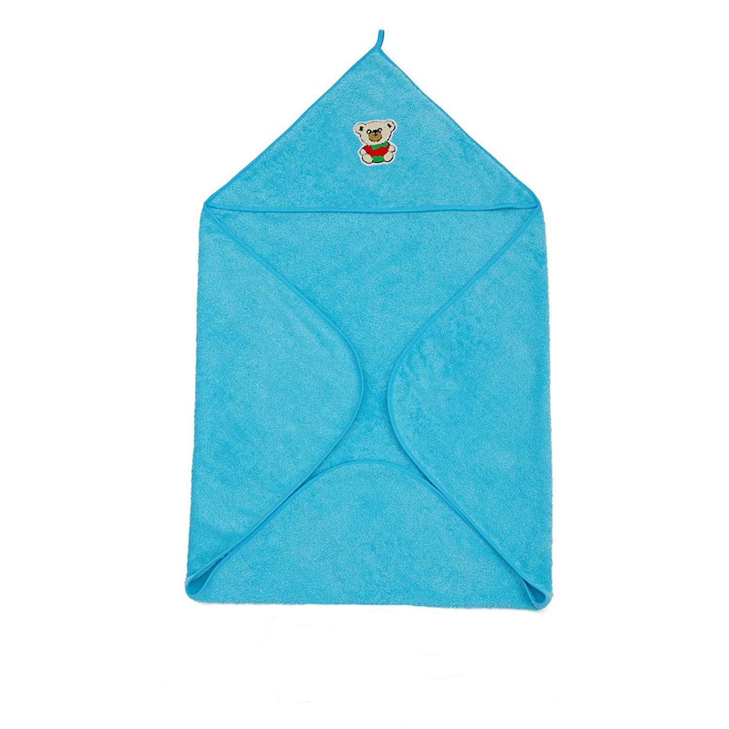 Полотенце Forsalon с уголком махровое 110х110см цвет голубой - фото 1