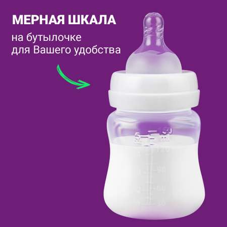 Молокоотсос Otto Baby ручной механический с бутылочкой для кормления новорожденных Oтв-7224