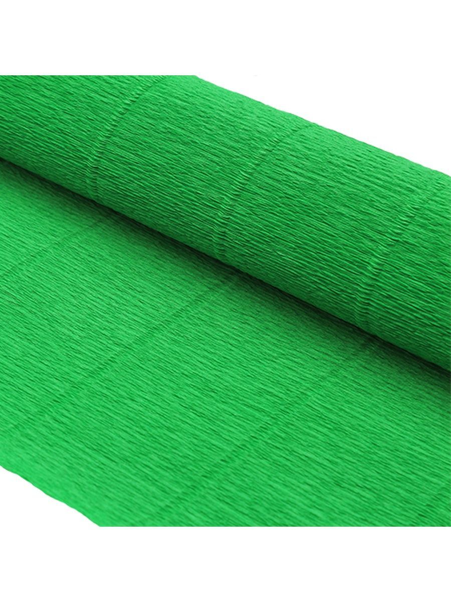 Бумага Айрис гофрированная креповая для творчества 50 см х 2.5 м 140 г зеленая - фото 2