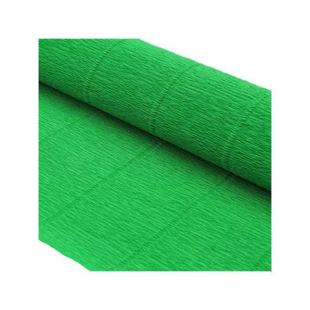 Бумага Айрис гофрированная креповая для творчества 50 см х 2.5 м 140 г зеленая