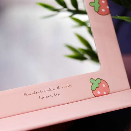 Зеркало настольное для макияжа iLikeGift Happy bunny pink