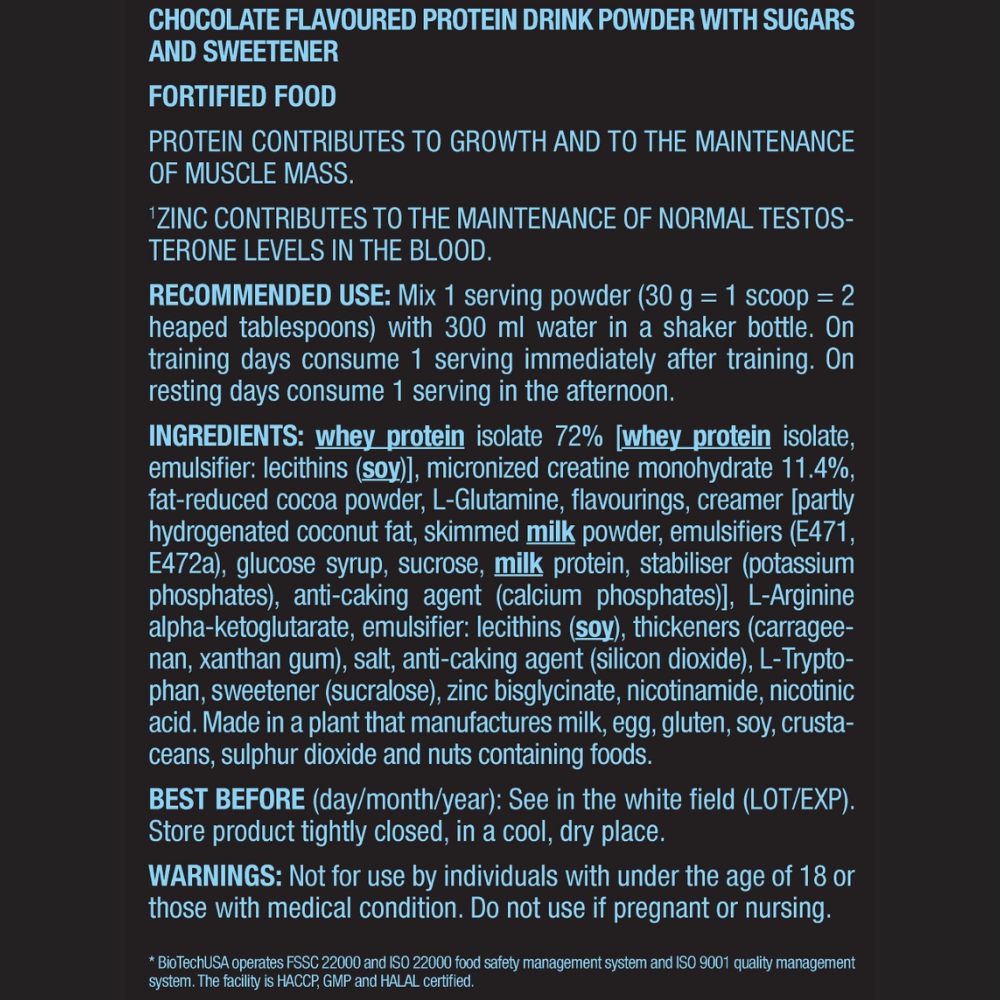 Сывороточный протеин изолят BiotechUSA Iso Whey Zero Black 500 г шоколад - фото 2