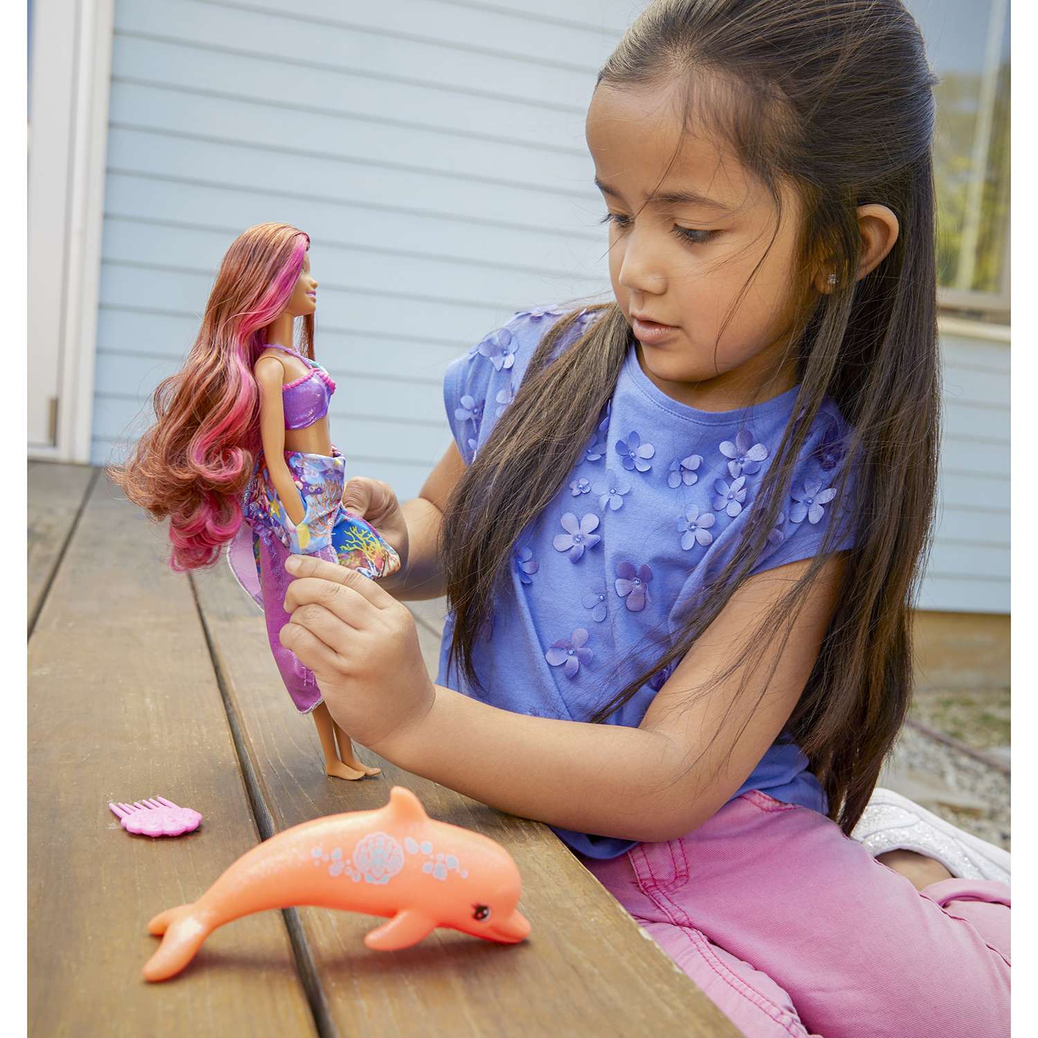 Кукла Barbie Русалка-трансформер Морские приключения FBD64 - фото 13