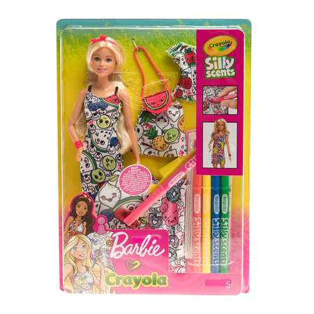Кукла Barbie Крайола Раскрась наряд GGT44