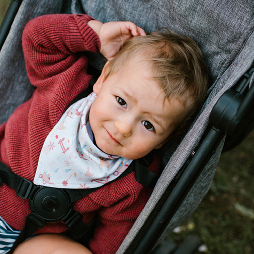 Нагрудник и шейный платок Babyono 2 в 1 farmer светло-бежевый - фото 5