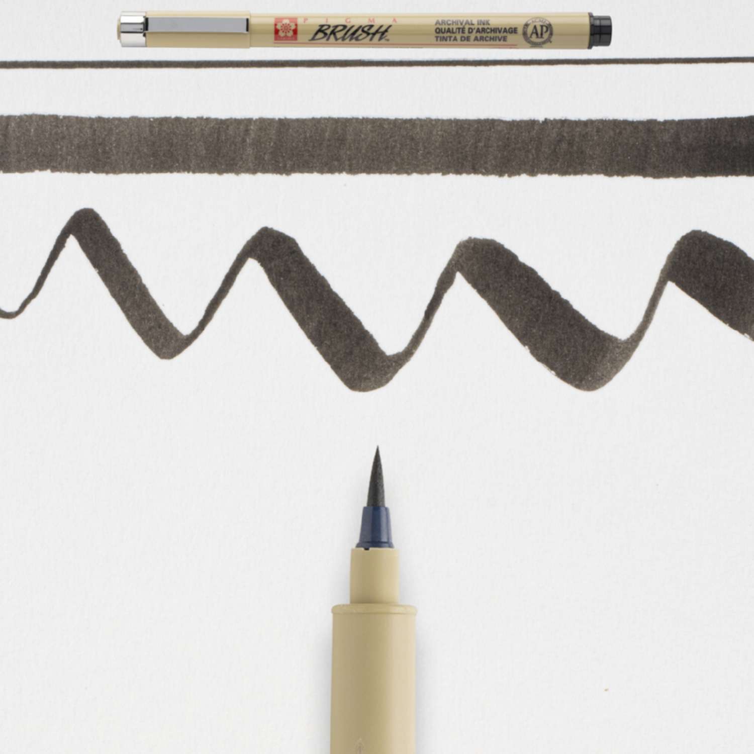 Ручка капиллярная Sakura Pigma Brush цвет чернил: черный - фото 3