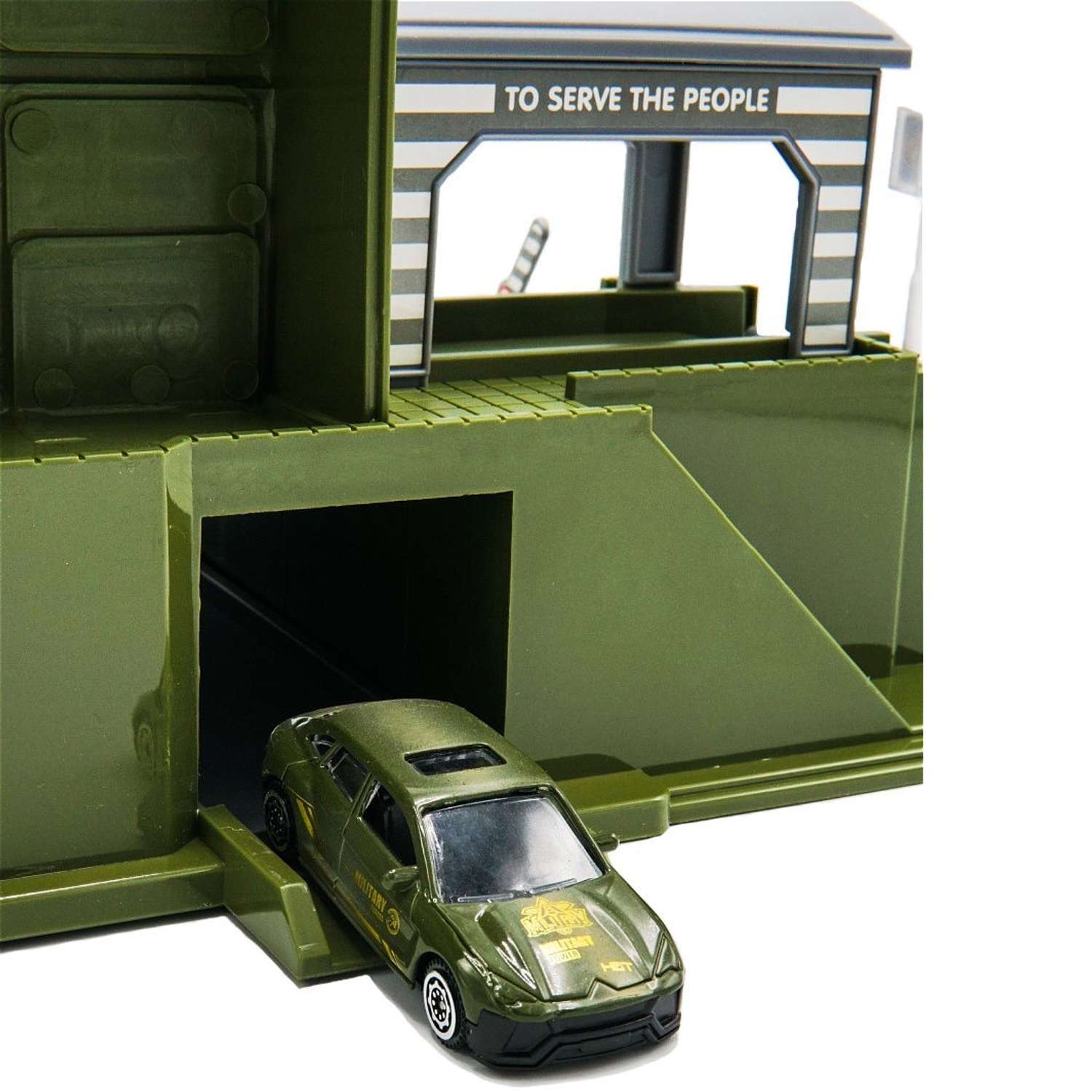 Игровой набор BAZUMI Гараж для машинок военная база / парковка CM559-61 - фото 5