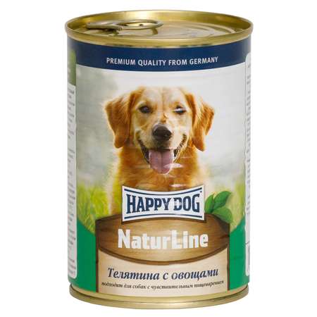 Корм для собак Happy Dog Natur Line телятина-овощи консервированный 400г