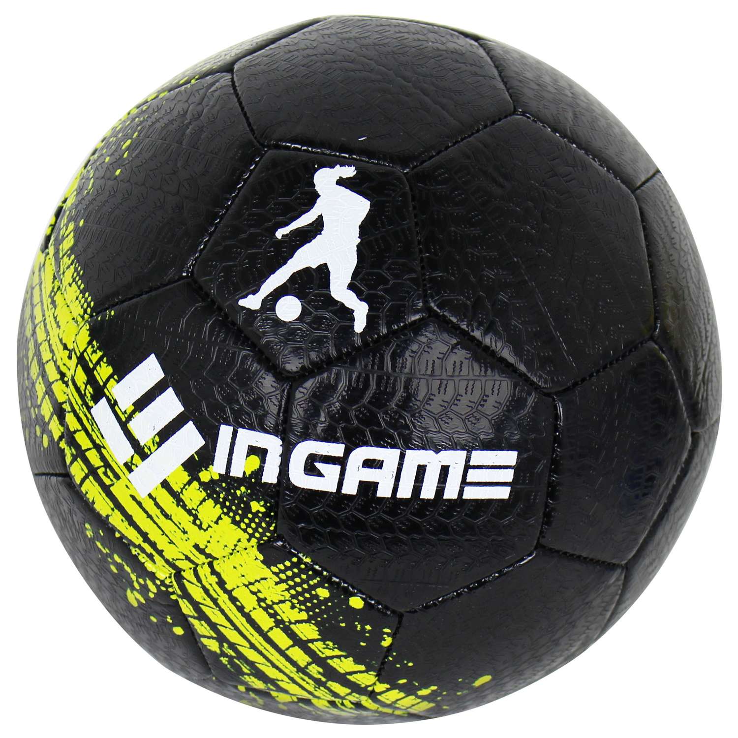Мяч футбольный InGame UNDERGROUND №5 черно-желтый - фото 2
