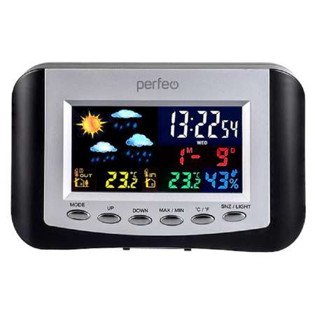 Часы-метеостанция Perfeo Сolor+ PF-S3332BS