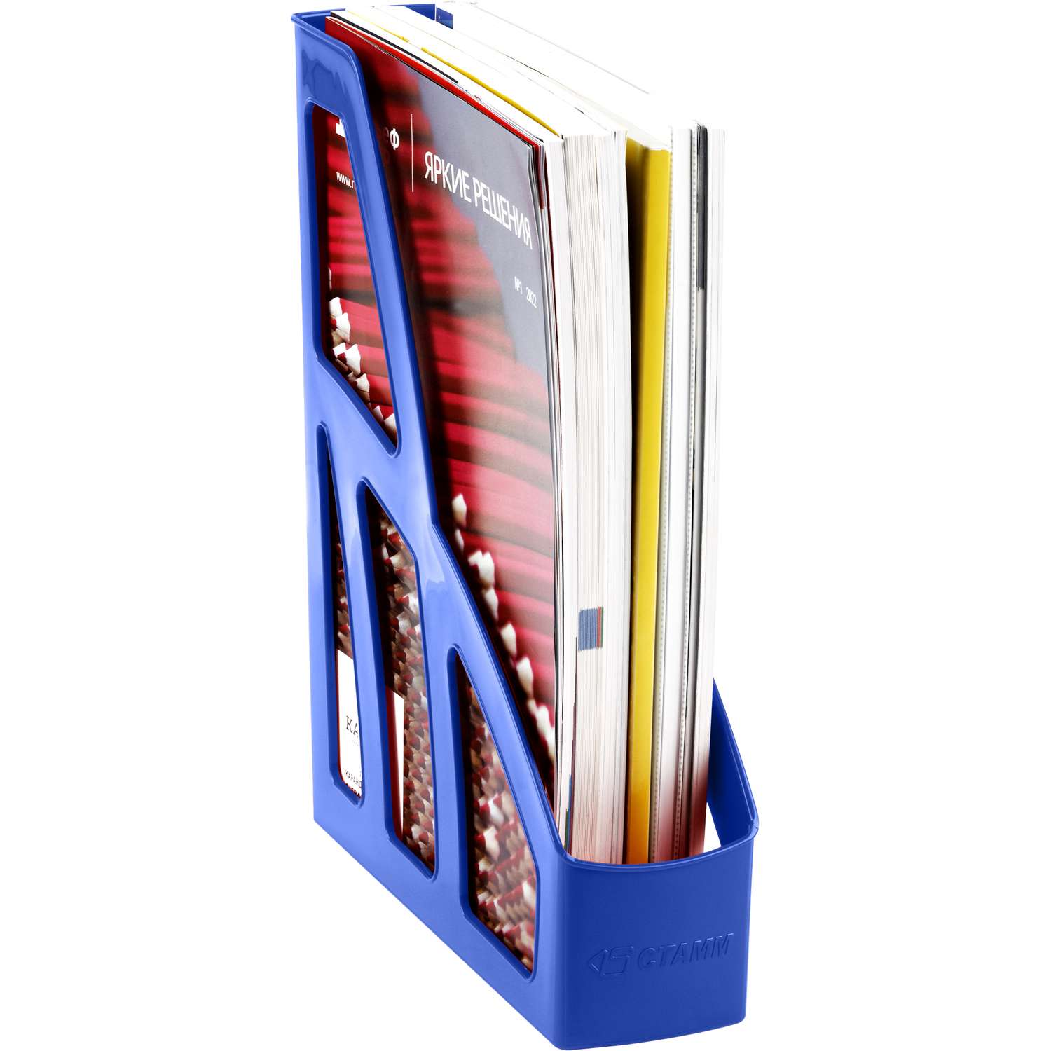 Лоток для бумаг Стамм Лидер вертикальный Синий ЛТВ-30451 - фото 5