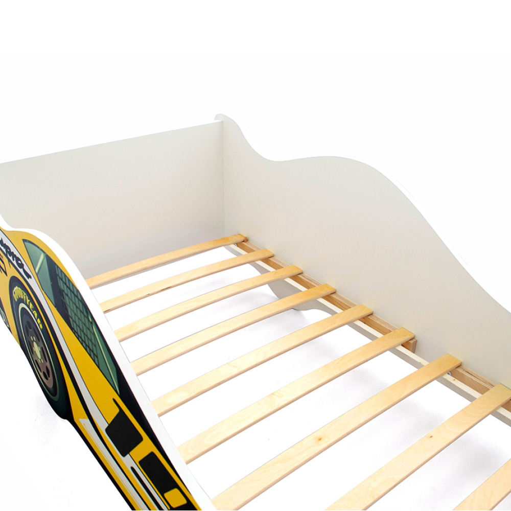 Детская кровать-машина Бельмарко Супра желтая - фото 3
