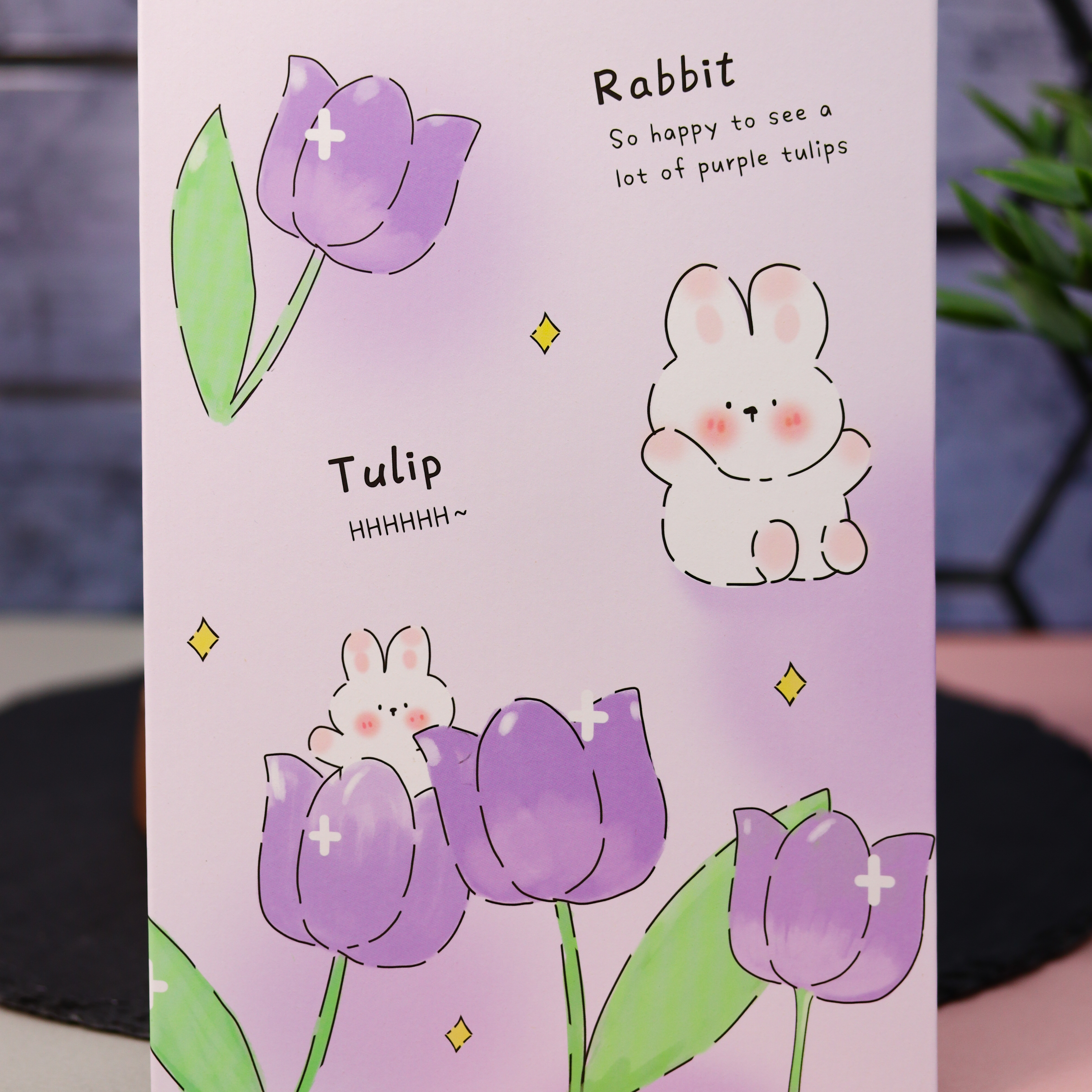 Зеркало настольное для макияжа iLikeGift Lovely rabbit purple - фото 5