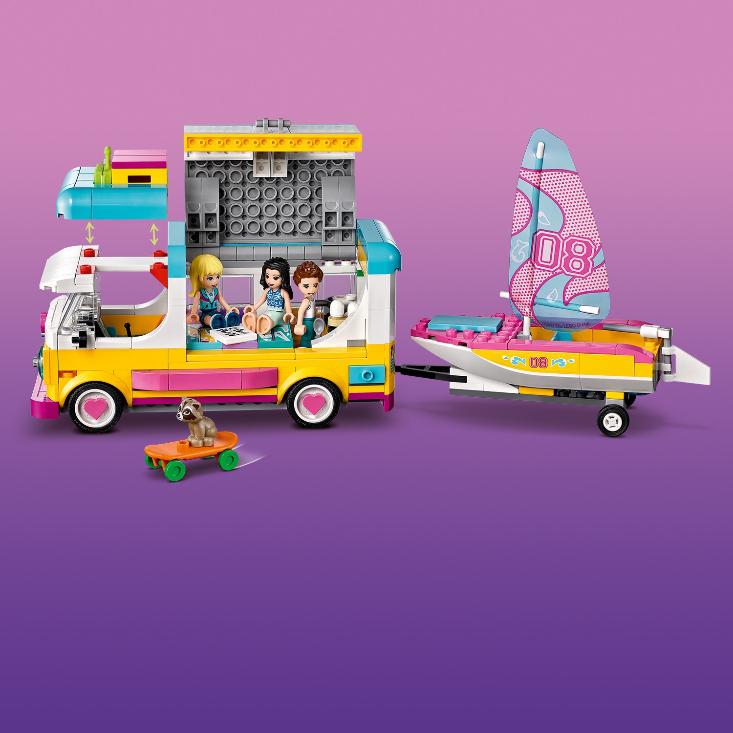 Конструктор LEGO Friends Лесной дом на колесах и парусная лодка 41681  купить по цене 3399 ₽ в интернет-магазине Детский мир