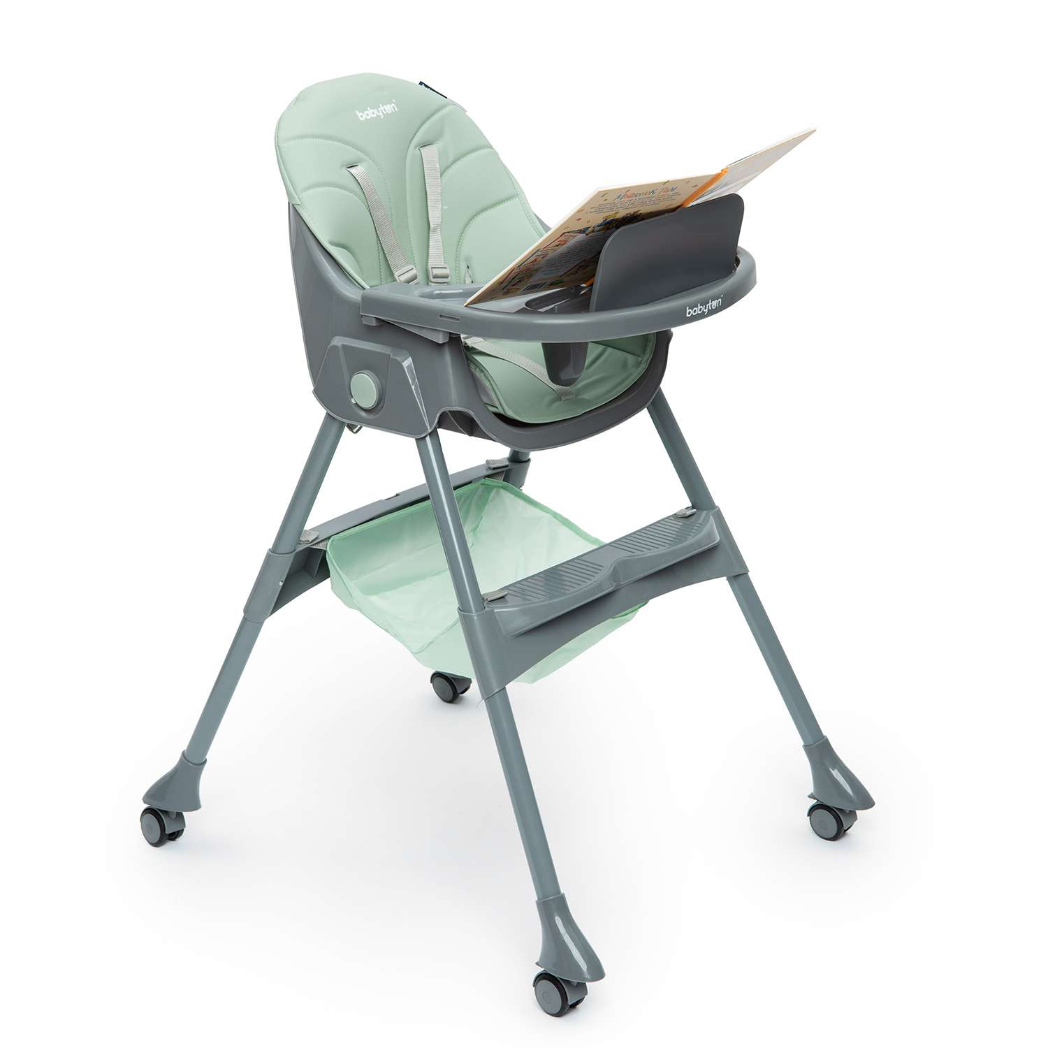 Стульчик для кормления Babyton Bueno Green-Grey - фото 4