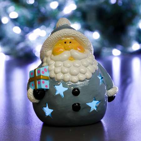 Фигура Хорошие сувениры с подсветкой «Дед Мороз с подарком» 11х14х17см