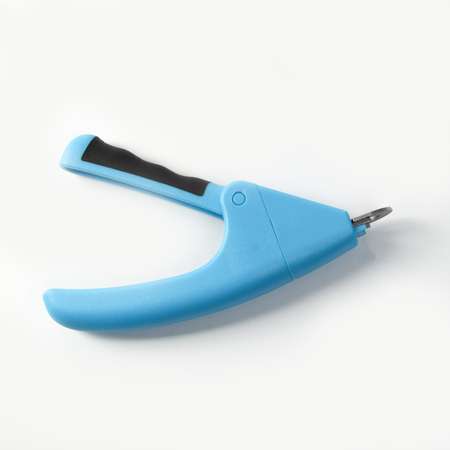Когтерез-гильотина Пижон с нескользящей ручкой корпус пластик отверстие 9 мм голубой с серым