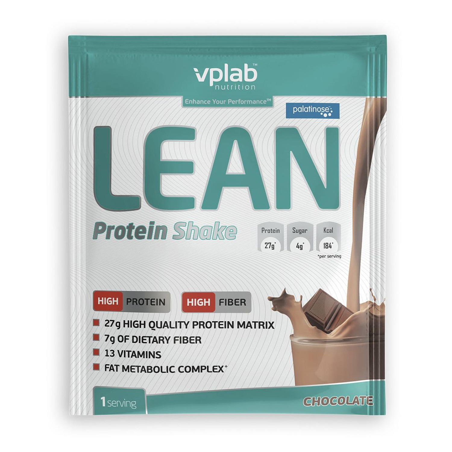 Протеин VPLAB Lean Protein Shake шоколад 50г - фото 1