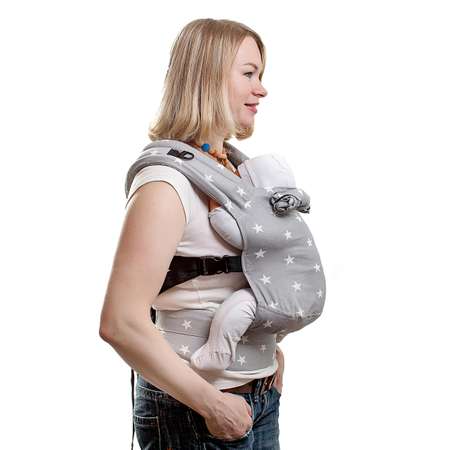Эрго-рюкзак SlingMe Комфорт с 4 месяцев без намотки от 7 до 20 кг Звездочки