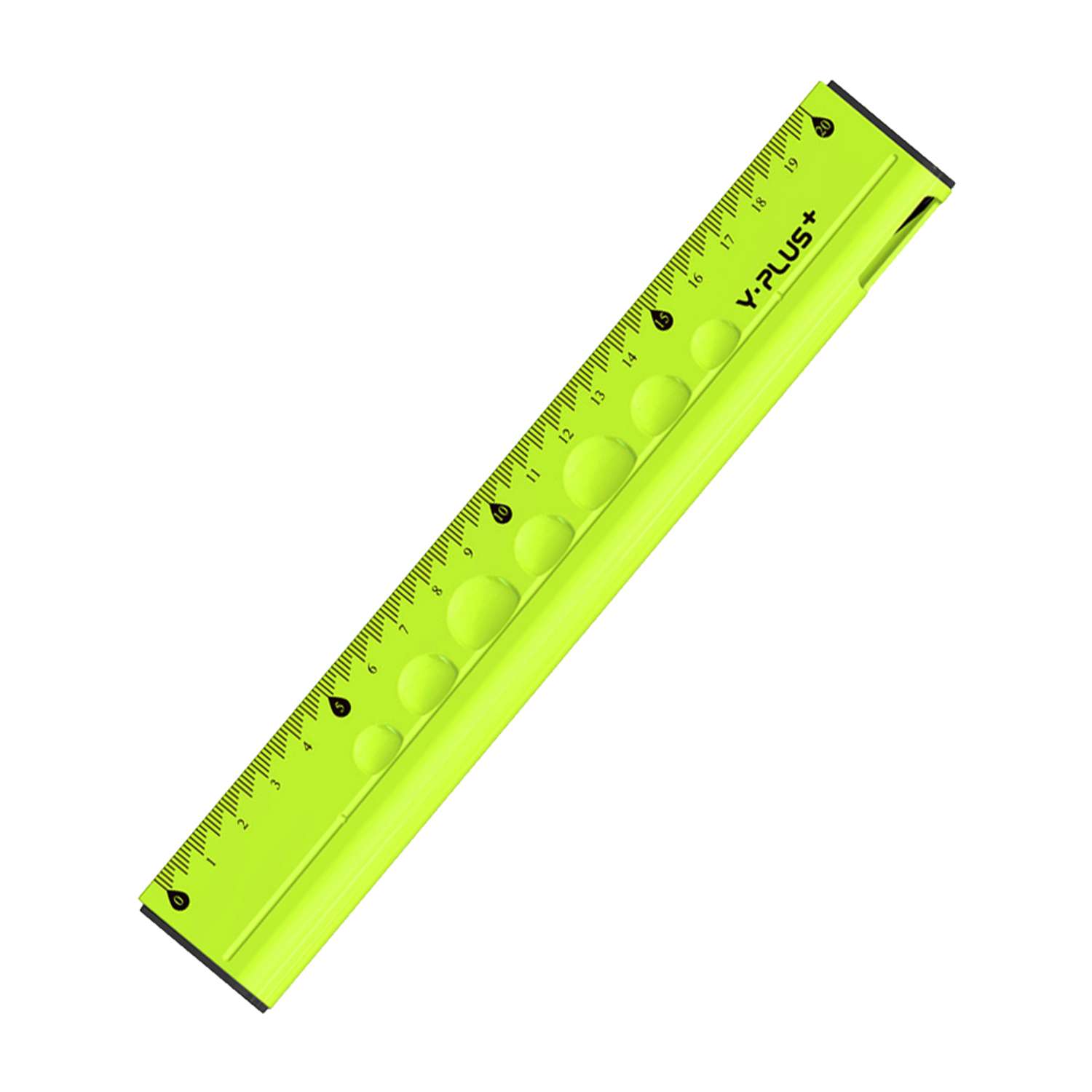 Линейка Y-plus 20см + точилка + ластик + чернографитный карандаш зеленая пластиковая RX170100 GN - фото 1