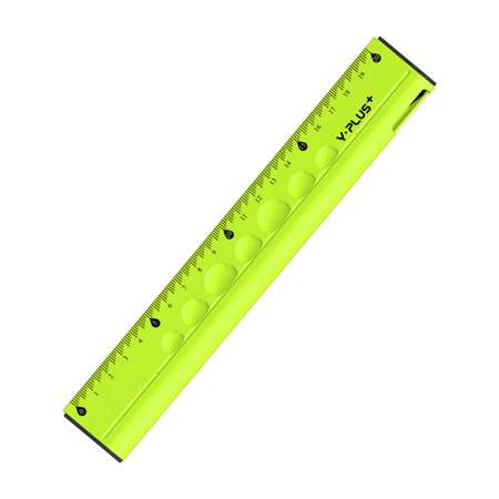 Линейка Y-plus 20см + точилка + ластик + чернографитный карандаш зеленая пластиковая RX170100 GN