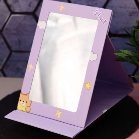 Зеркало настольное для макияжа iLikeGift STGR bunny purple