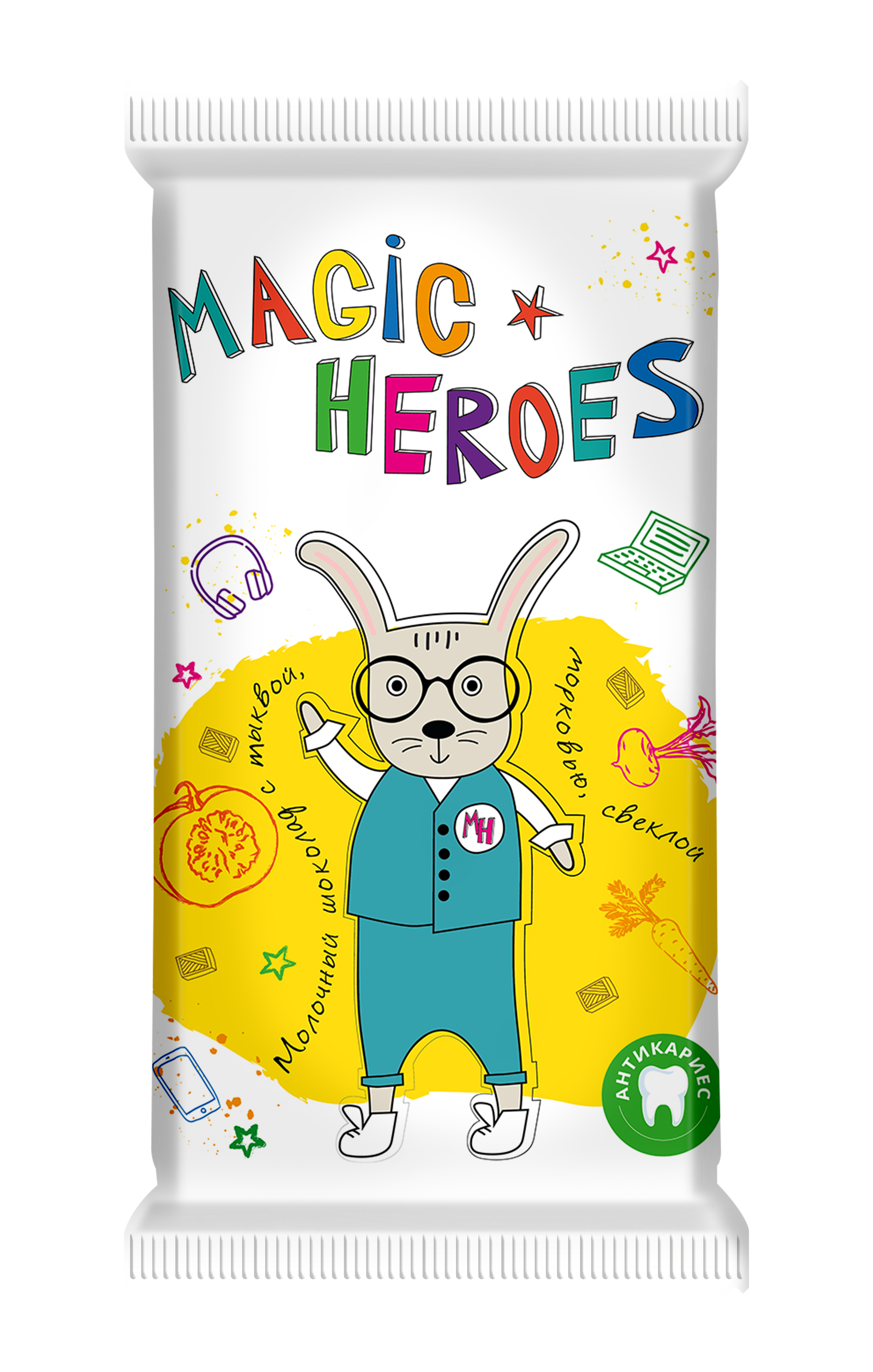 Шоколад молочный Волшебница Magic Heroes с овощами 30х30г - фото 1