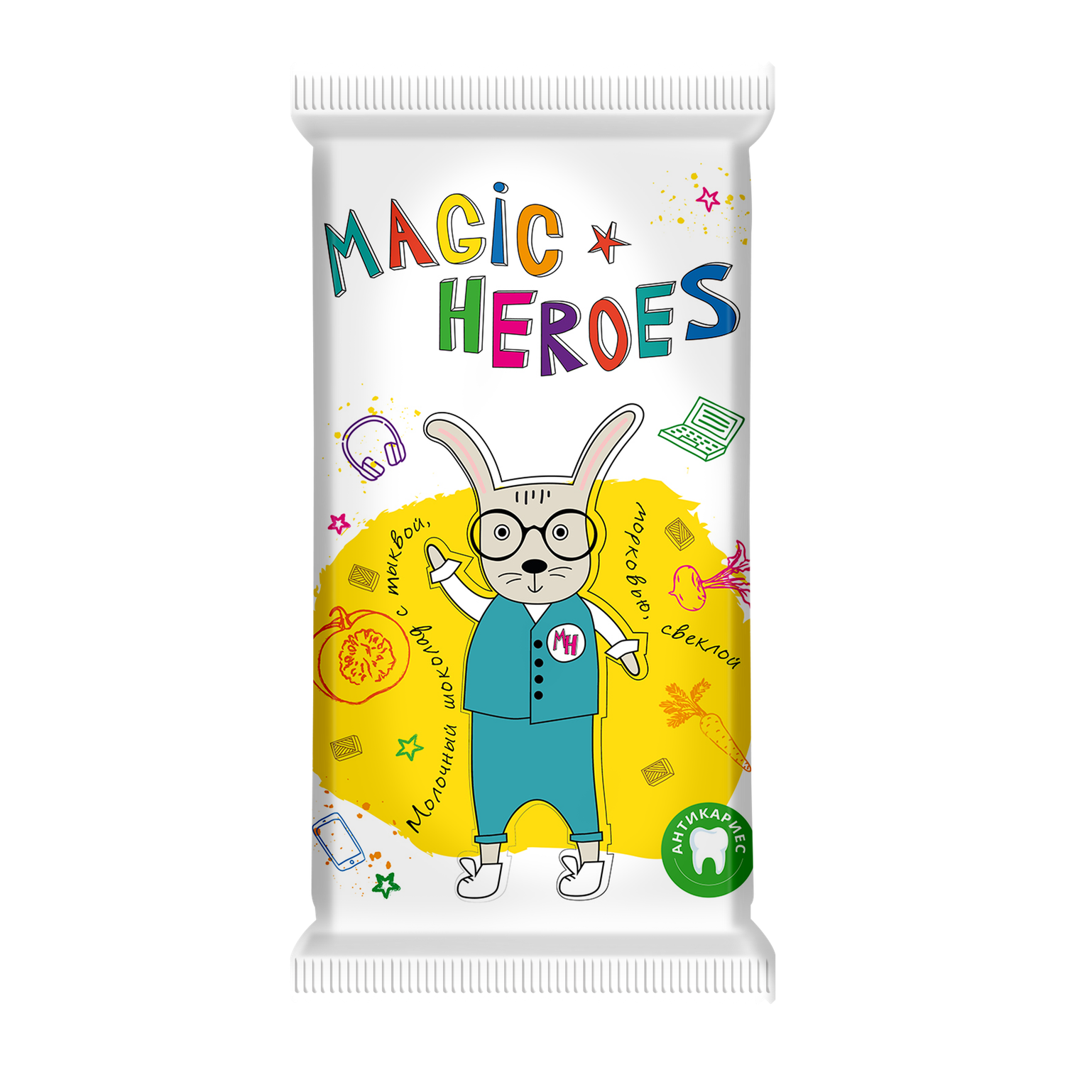 Шоколад молочный Волшебница Magic Heroes с овощами 30х30г - фото 1