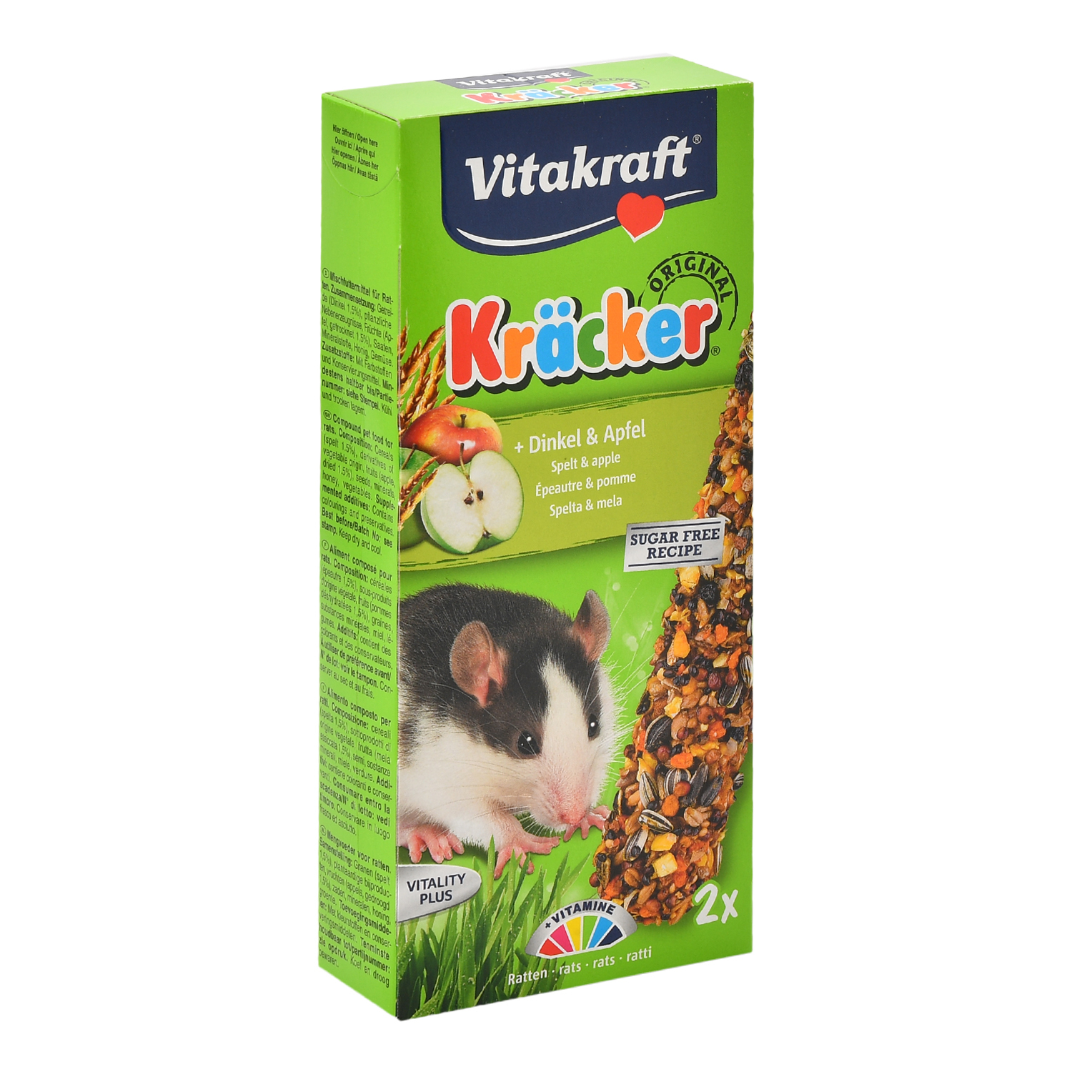 Лакомство для крыс Vitakraft Крекеры кукуруза-фрукты 2шт 25140 - фото 1