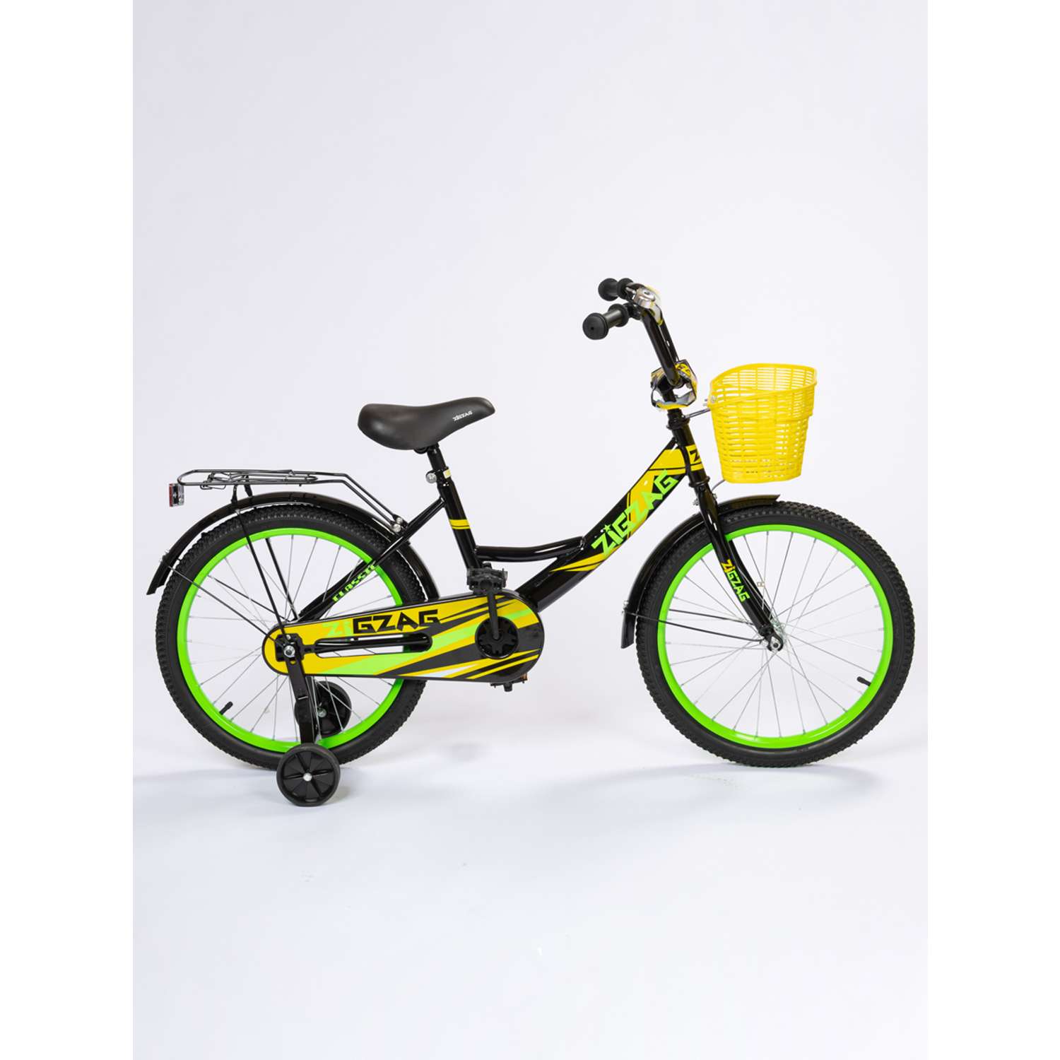 Велосипед ZigZag CLASSIC черный желтый зеленый 18 дюймов - фото 2