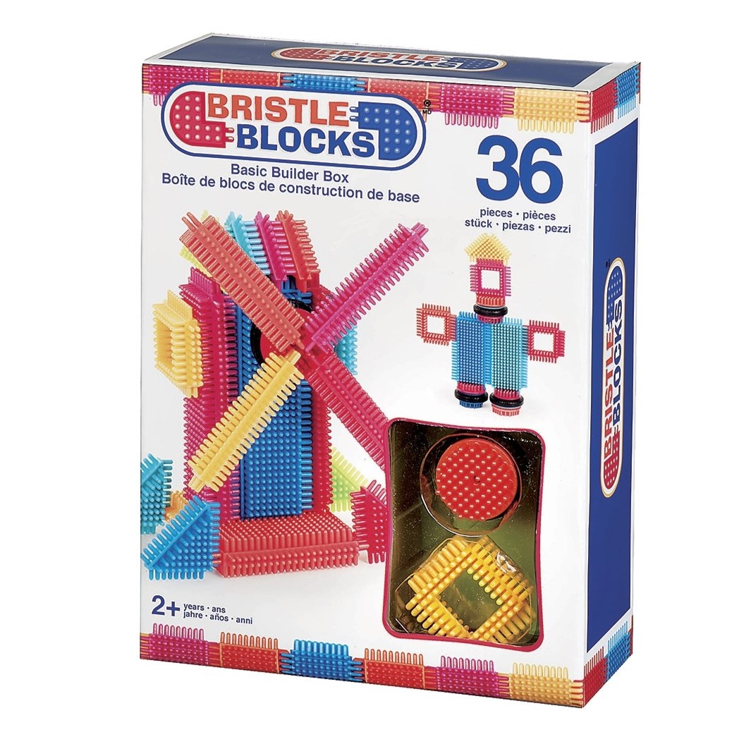 Конструктор Bristle Blocks игольчатый тактильный 36 деталей в коробке - фото 1