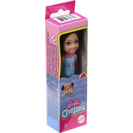 Кукла Barbie Челси в купальнике Брюнетка GLN71