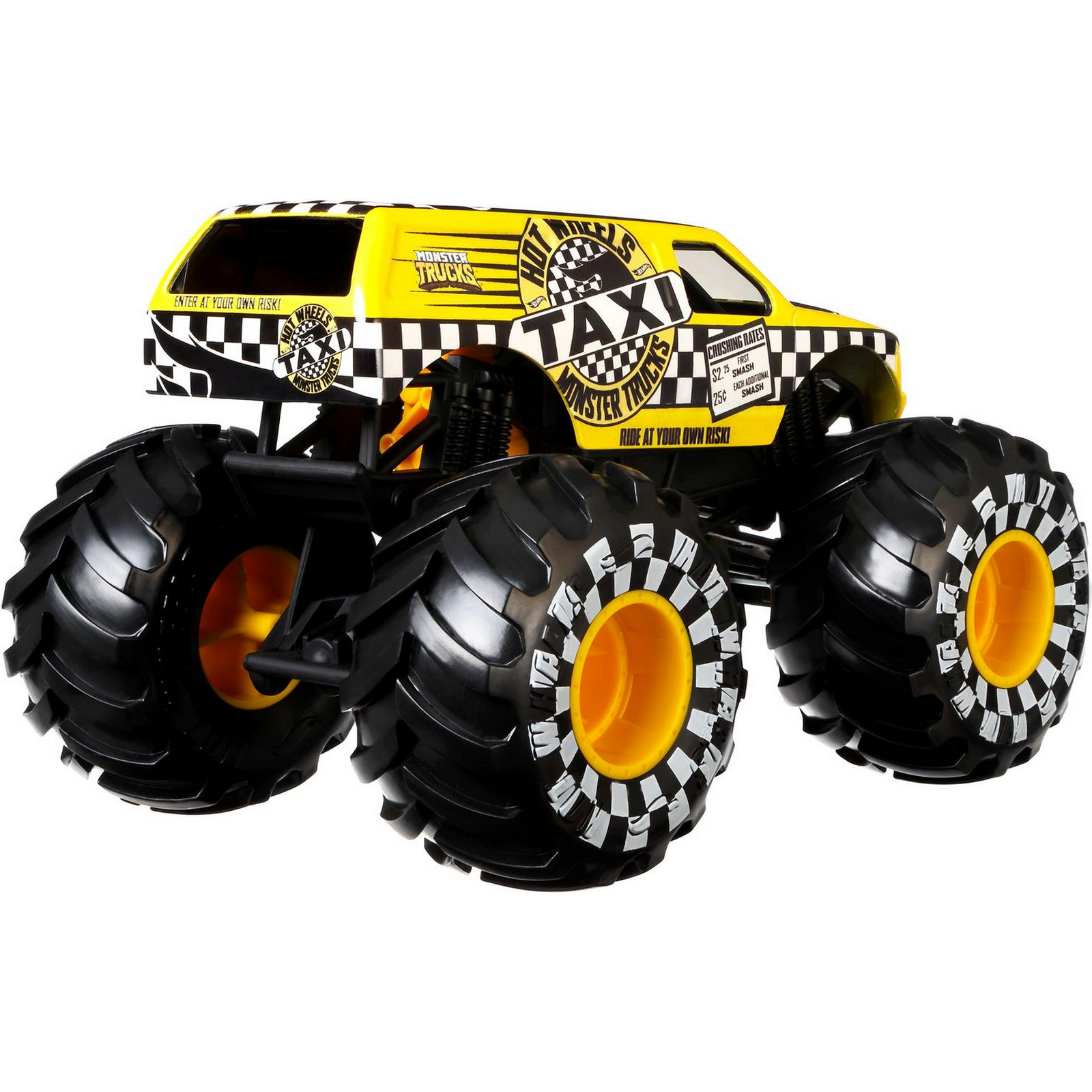 Машинка Hot Wheels Monster Trucks большой Такси GWL06 FYJ83 - фото 4