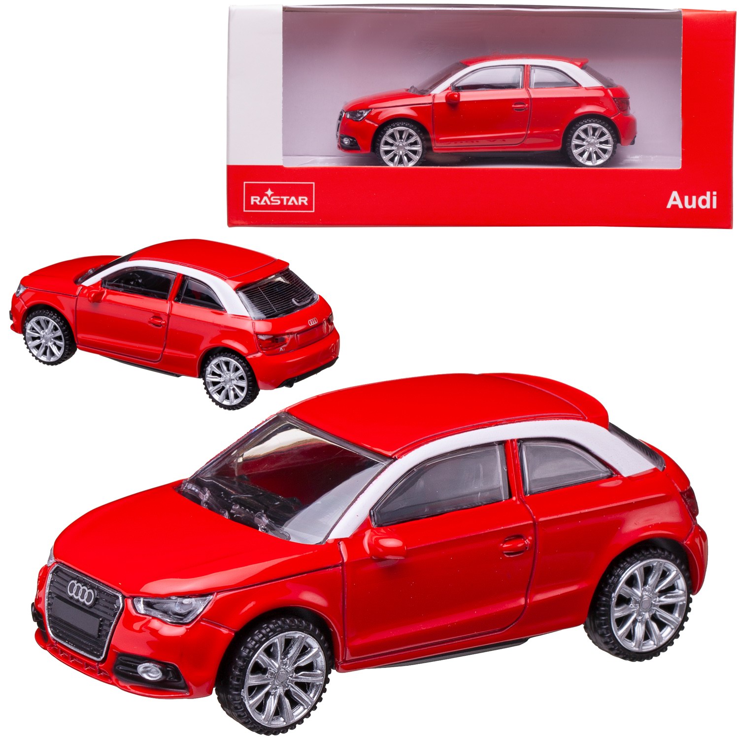 Автомобиль Rastar Audi 1:43 без механизмов красный 58200R - фото 3