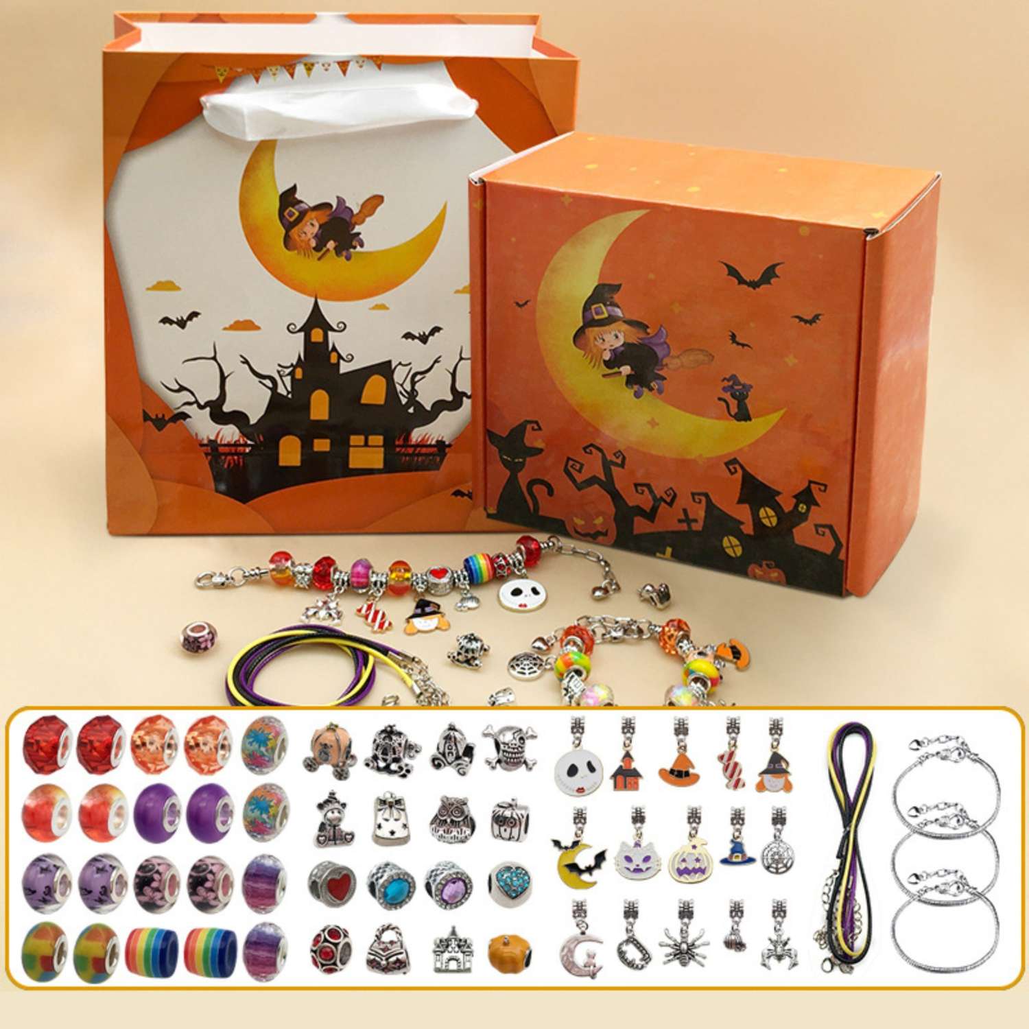 Набор Queen fair для создания браслетов «Подарок для девочек» хэллоуин 57 предметов цветной - фото 2