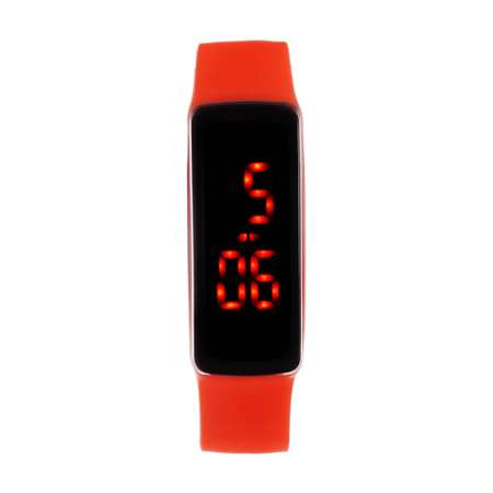 Часы Sima-Land наручные электронные «Блик» ремешок силикон циферблат 5 х 2 см красные