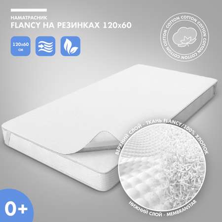 Наматрасник Nuovita N12060Fl на резинках Белый